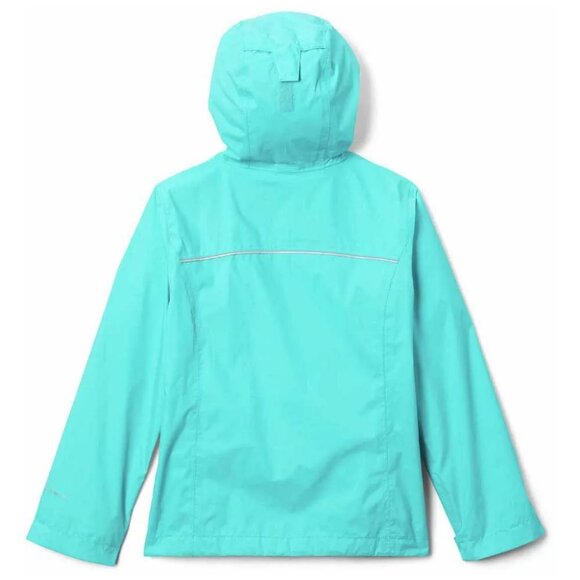 NWOT Girls Columbia Arcadia Rain Shell Jacket size XXS aqua "Elsa" blue green - Picture 5 of 5